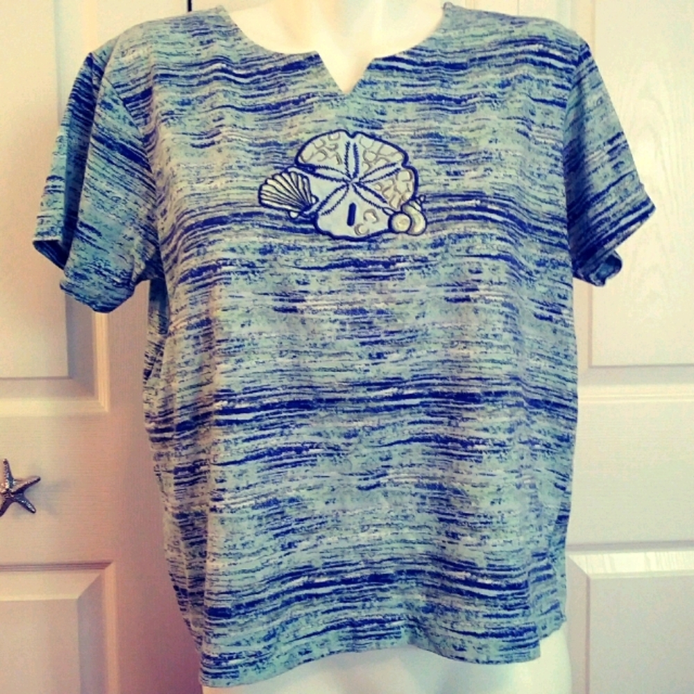 West Palm Embroidered Top size Petite Large